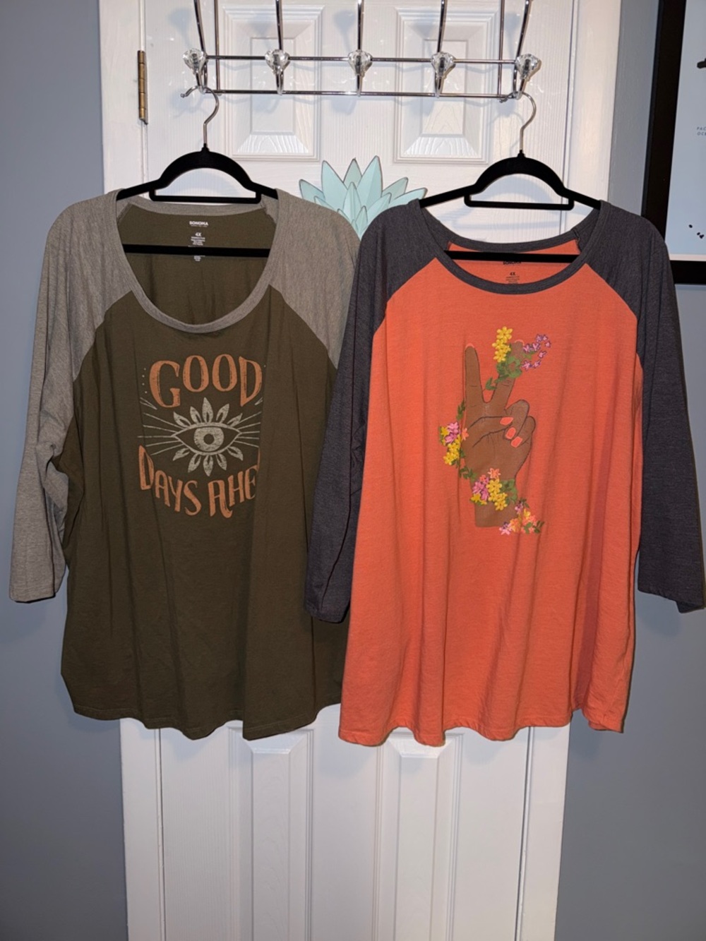 Set of 2 Graphic Baseball Tees